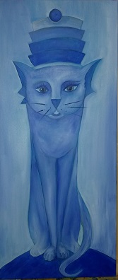 blaue katze